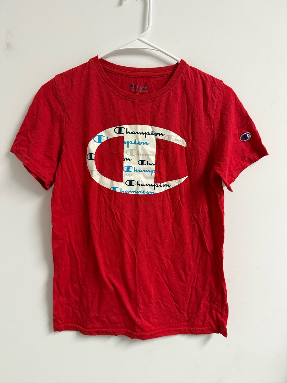 Champion Red Graphic Logo Kids Tee